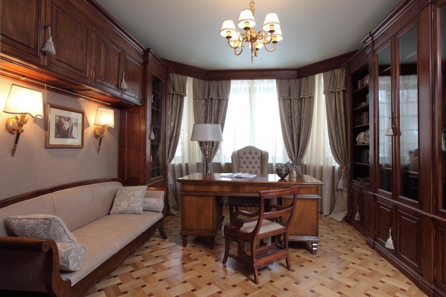 Зеленая гостиная в английском стиле