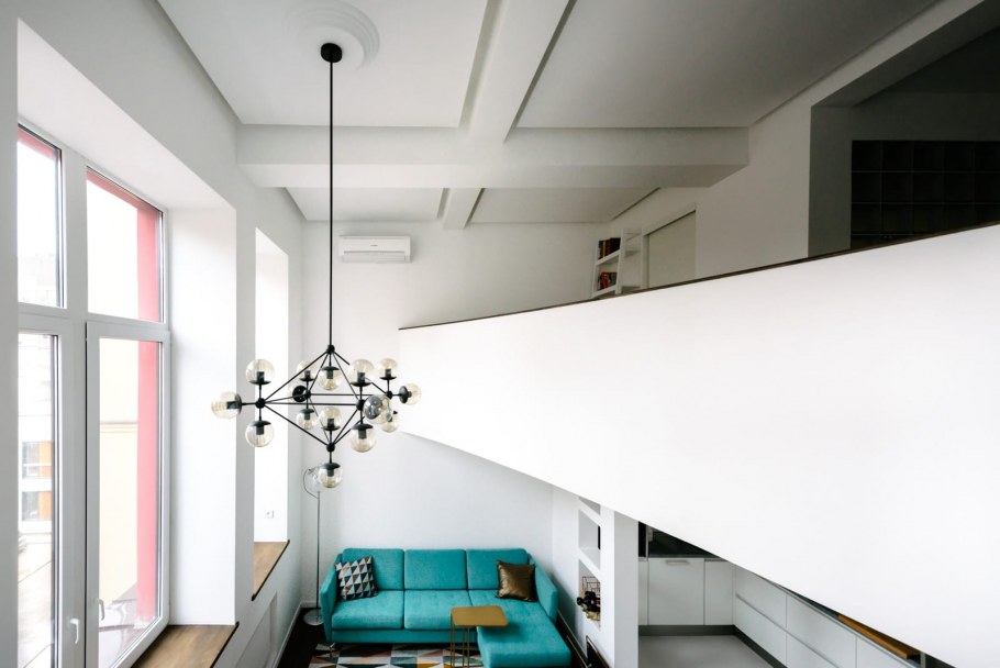 Двухуровневые квартиры в доме Наркомфина