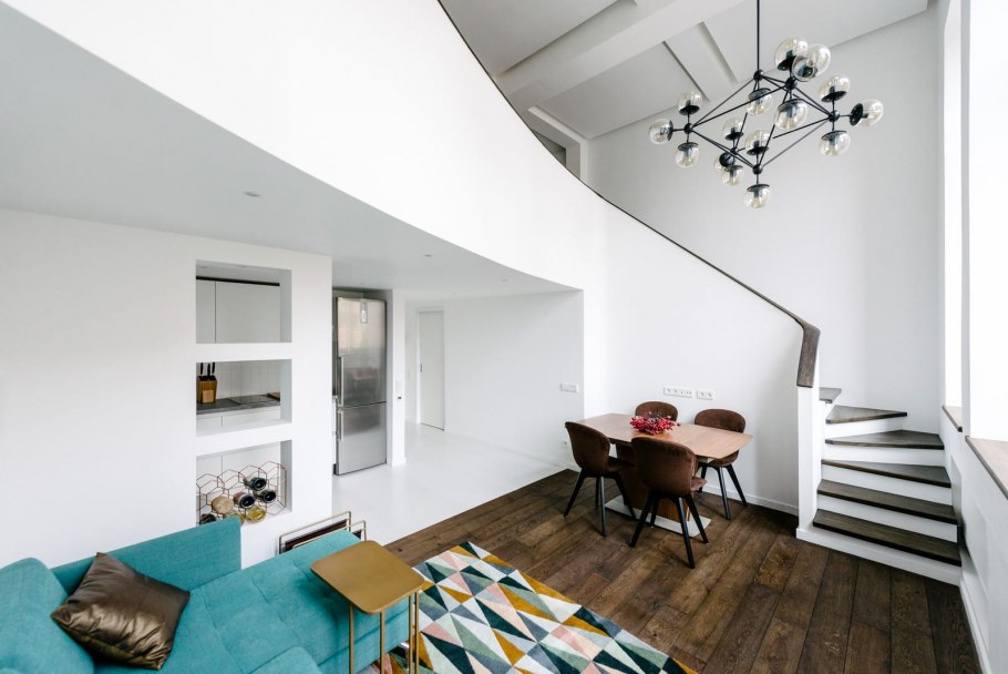 Двухуровневые квартиры в доме Наркомфина