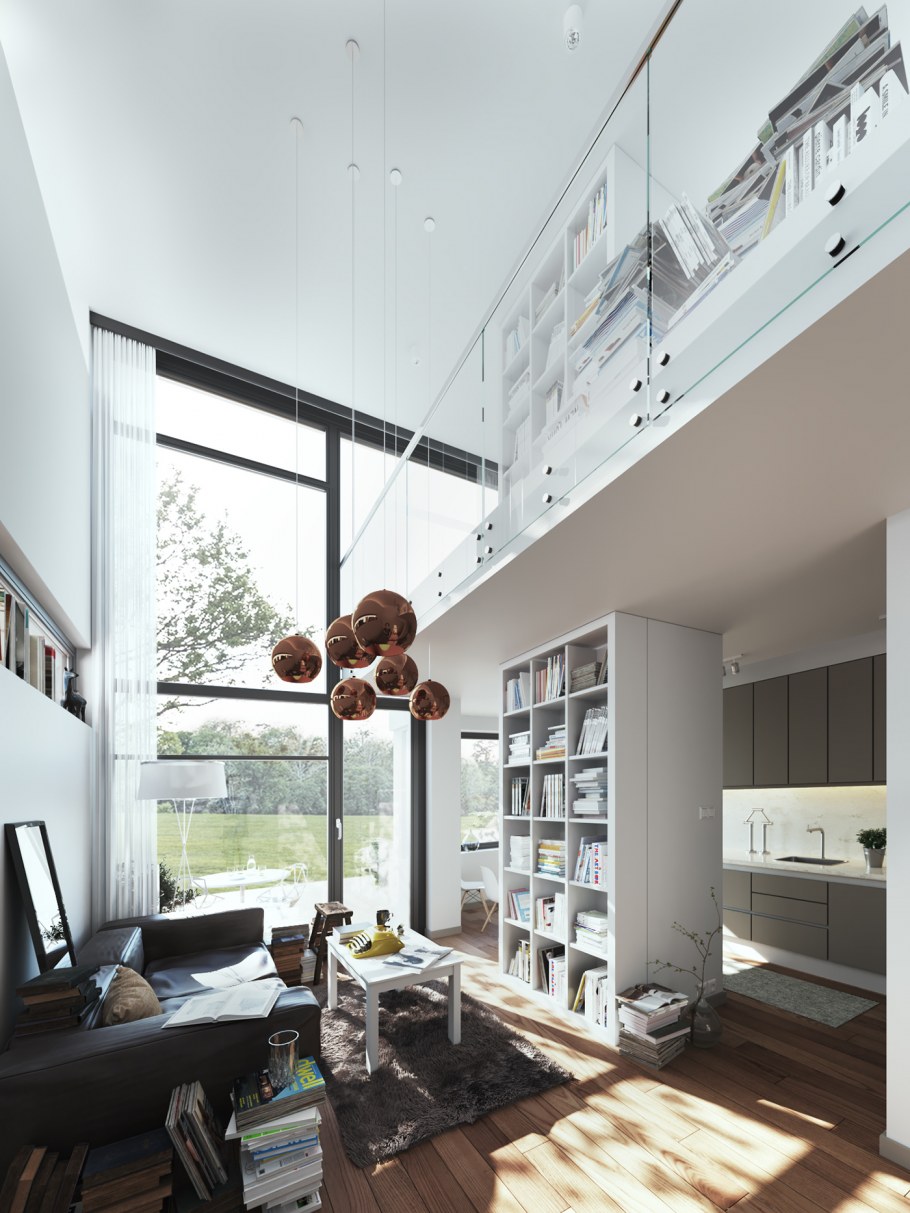 Двухуровневые квартиры в доме Наркомфина