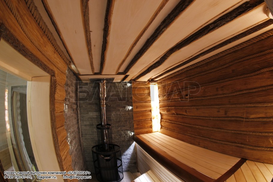 Липа необрезная в бане