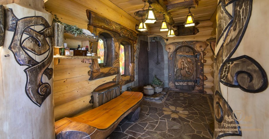 Бревенчатый дом в стиле викингов