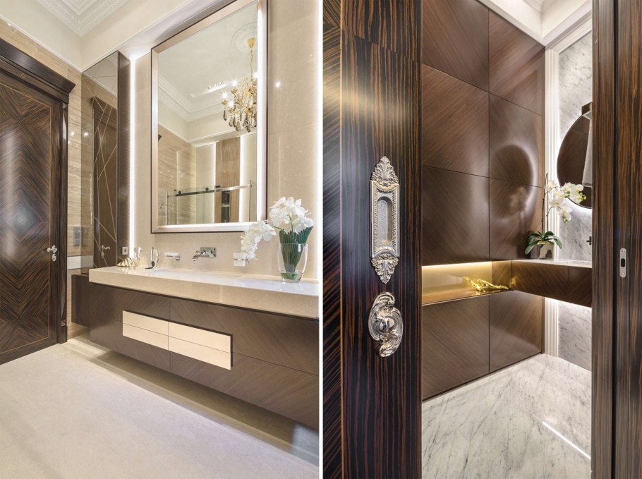 Ванная в стиле Неоклассика мрамор