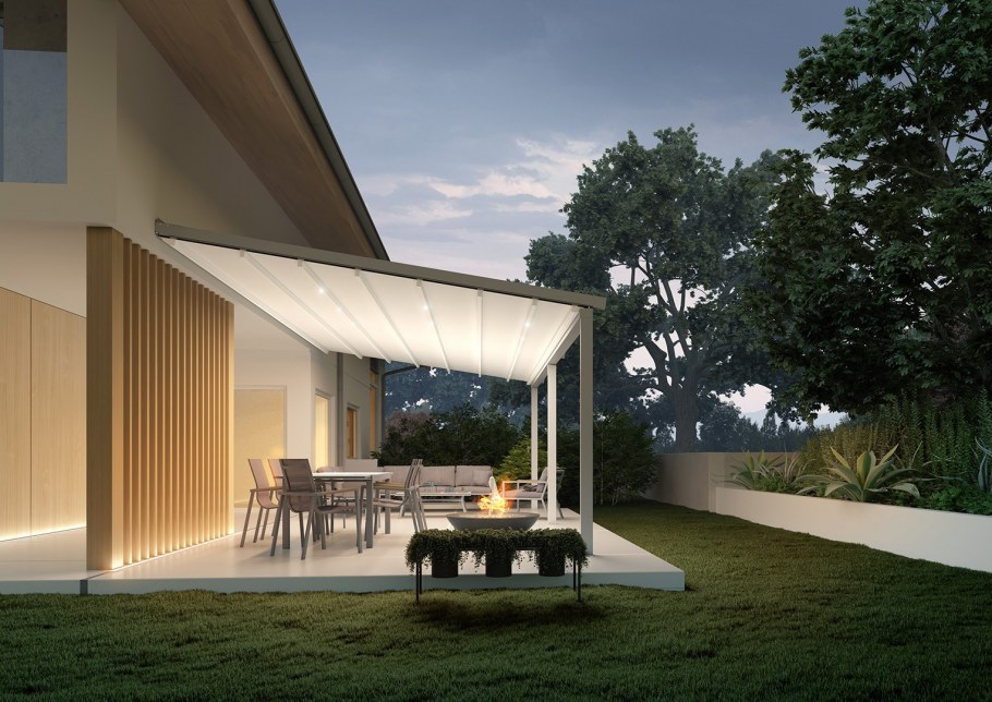 Терраса в стиле лофт перголы