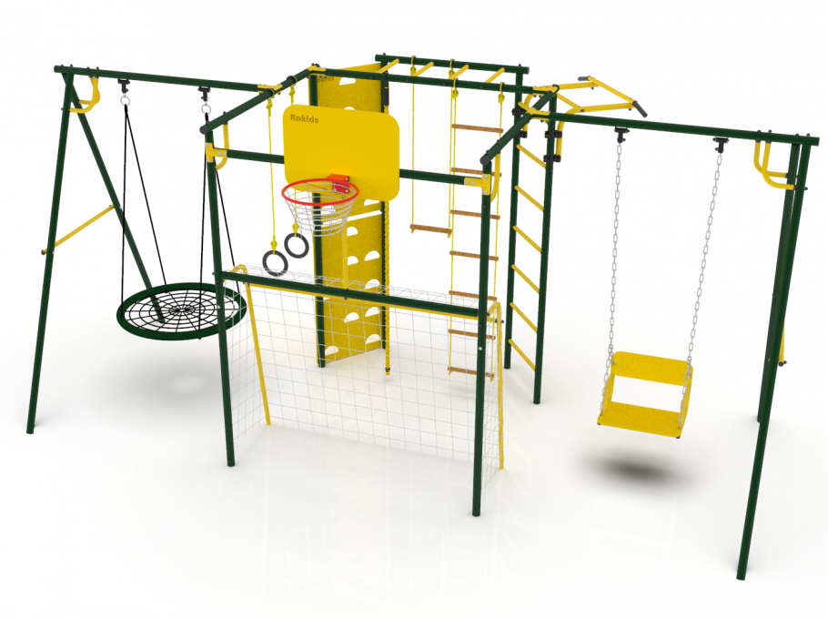 УДСК-7.2 гнездо "Атлет-т с двумя качелями (качели гнездо 80см)"