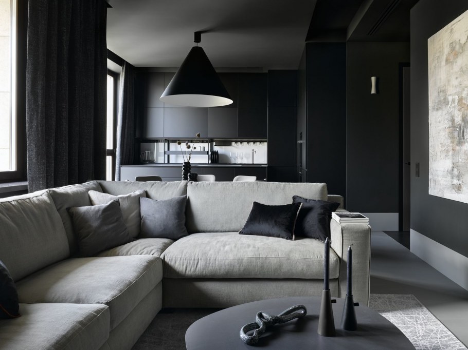 Квартира Минимализм темная