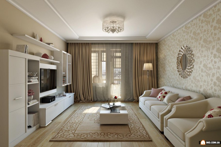 Проекты гостинных в сером цвете