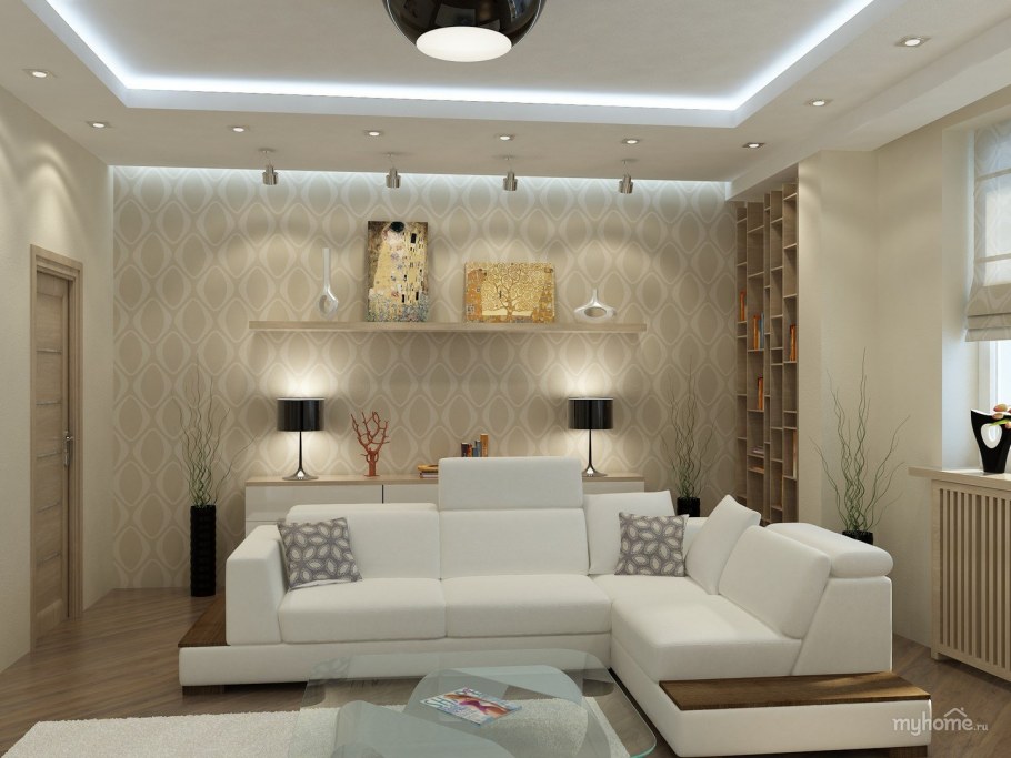 Небольшая гостиная в современном стиле