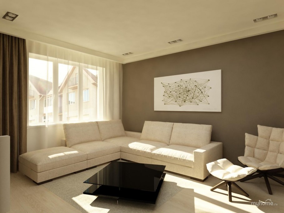 Дизайн 2 комнатной квартиры 55 кв.м