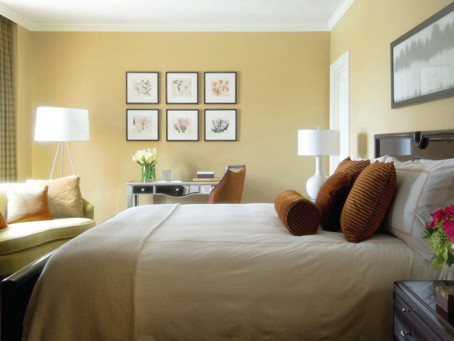 Теплые оттенки для стен