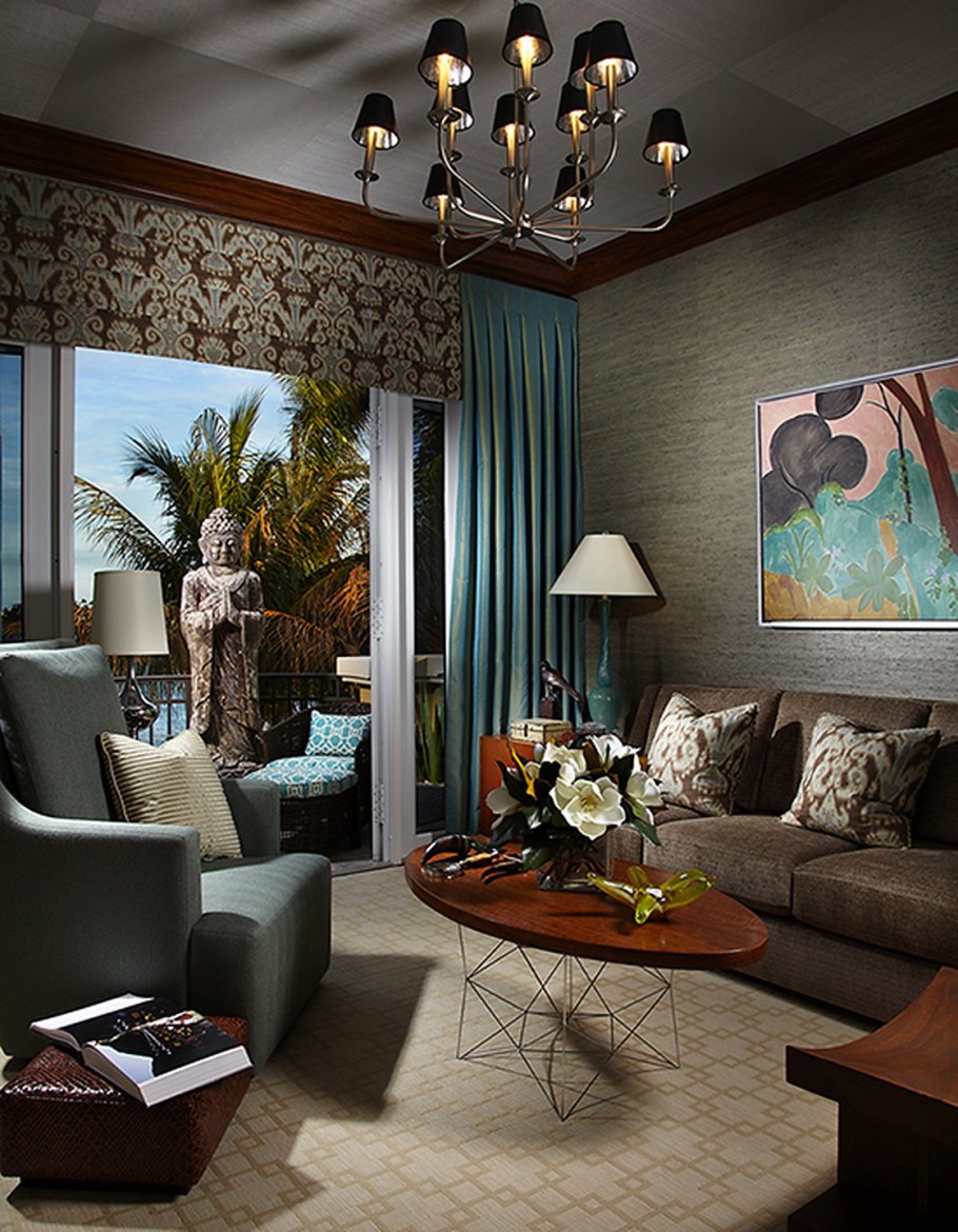 Гостиная в коричневом стиле