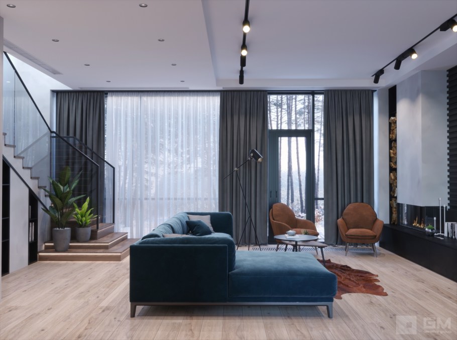 Современный интерьер таунхауса