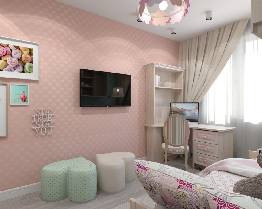 Комната для девочки с балконом
