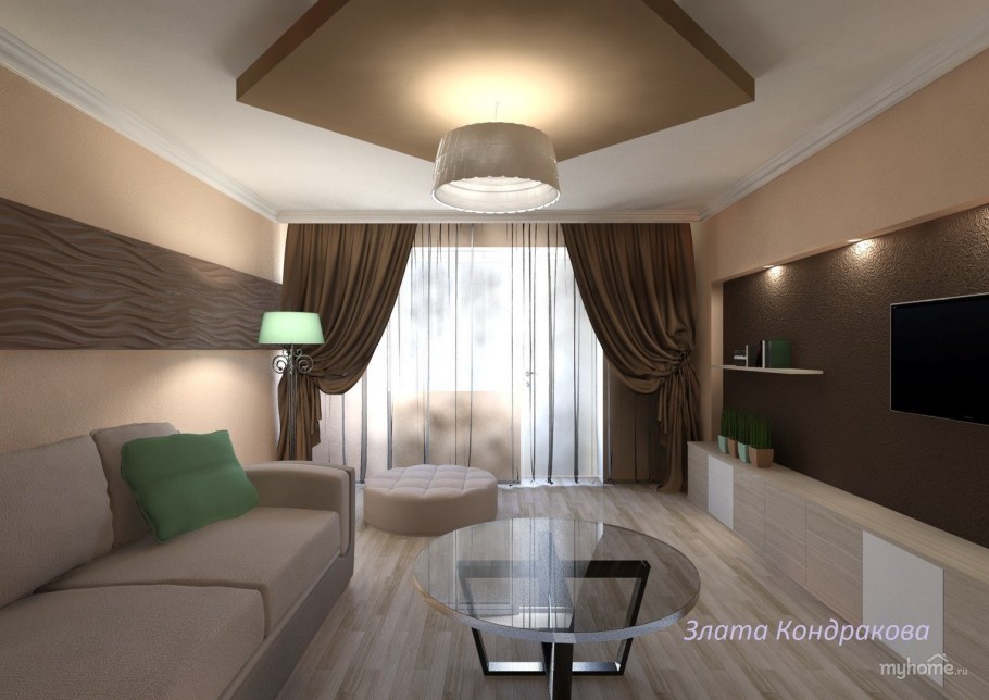 Черная мебель в интерьере гостиной