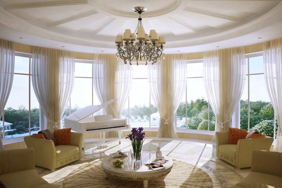 Красивый дом с эркером