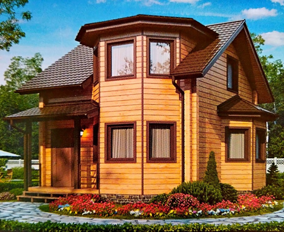 Полукруглые окна в доме