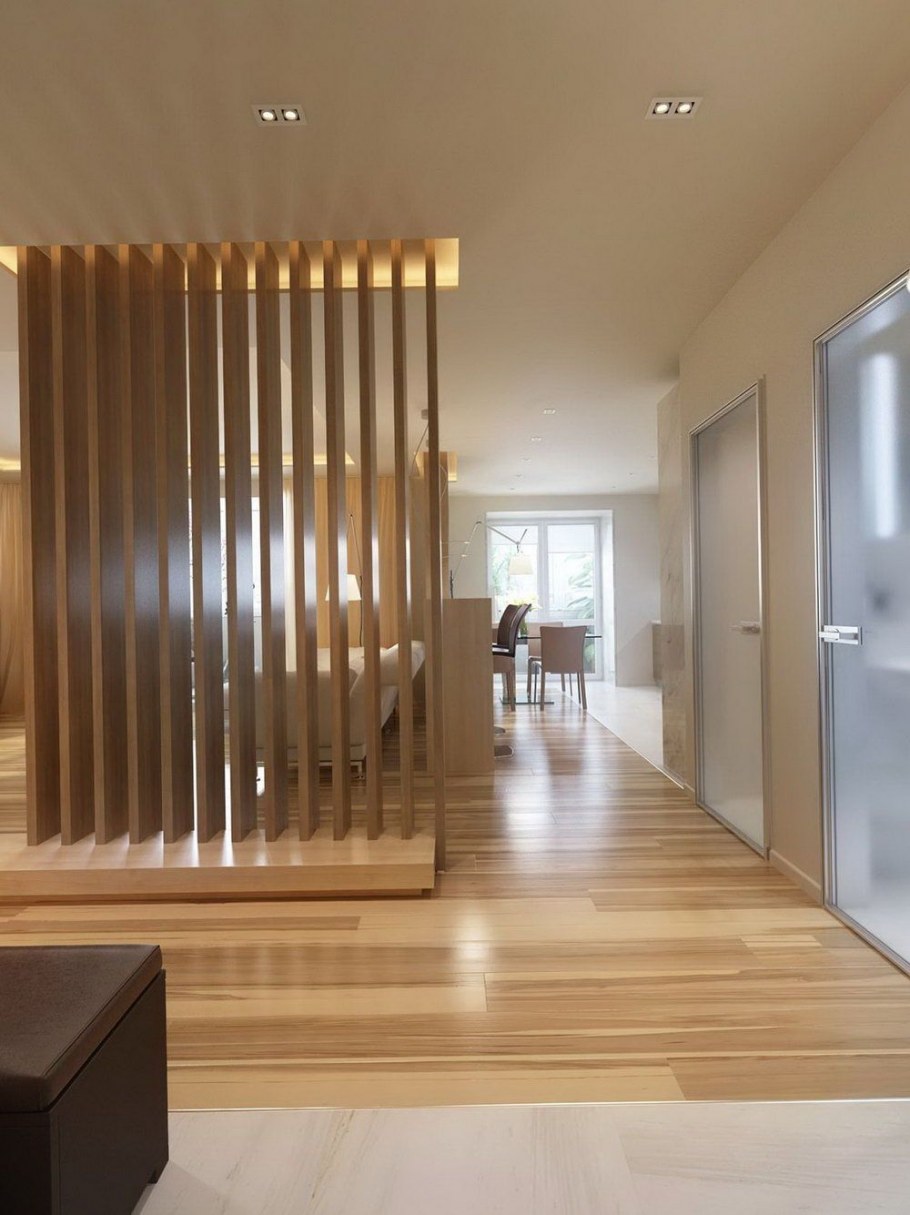 Деревянные перегородки в интерьере