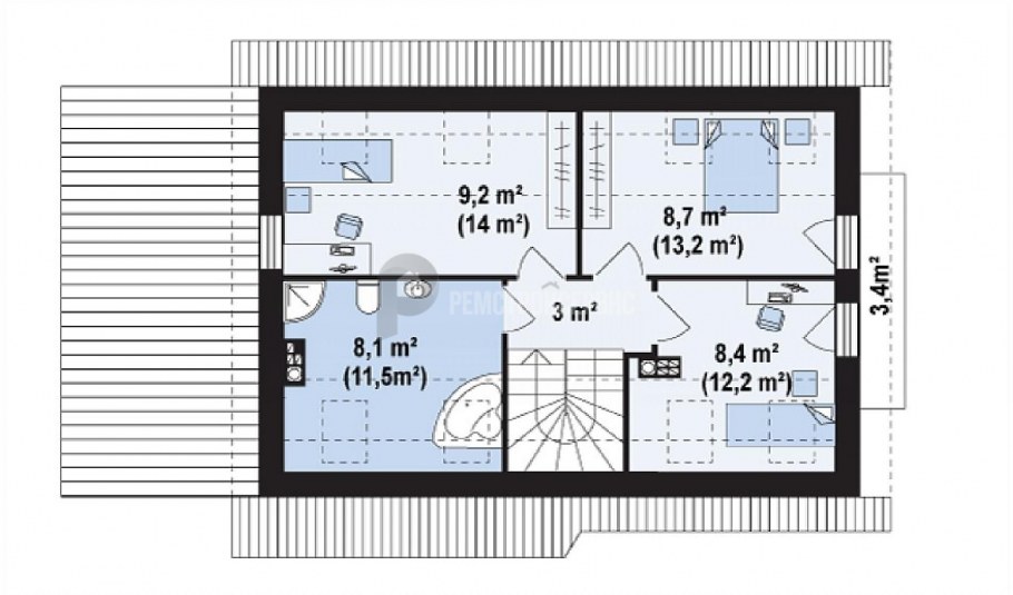Комната на мансарде