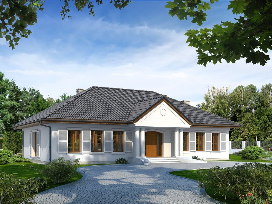 Классический одноэтажный дом