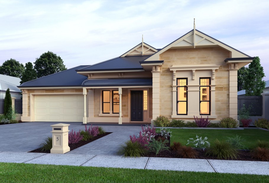 Одноэтажный фасад Дагестанский камень