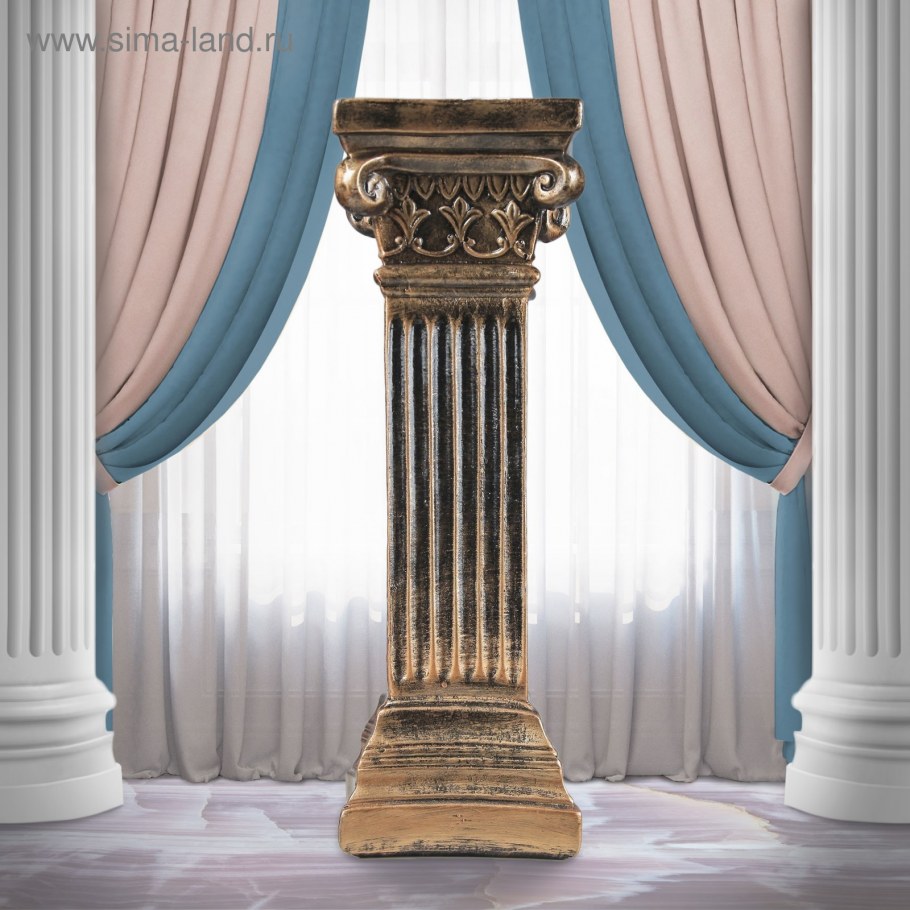 Подставка напольная колонна Акрополь бронза 75 см