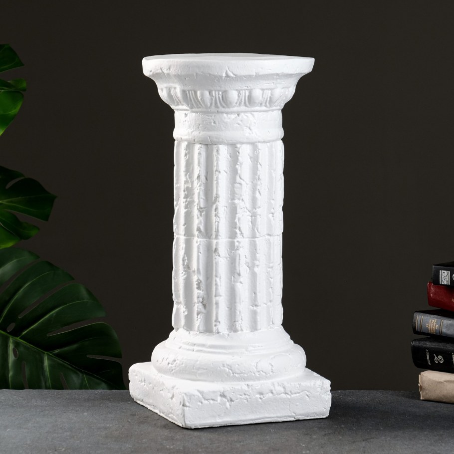 Подставка напольная "колонна Акрополь", высокая, состаренная, 80 см