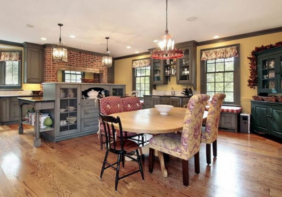 Кухни гостиные в стиле Кантри