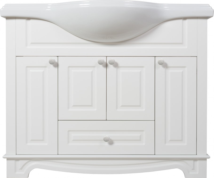 Тумба под раковину Rush Devon 105 белая матовая