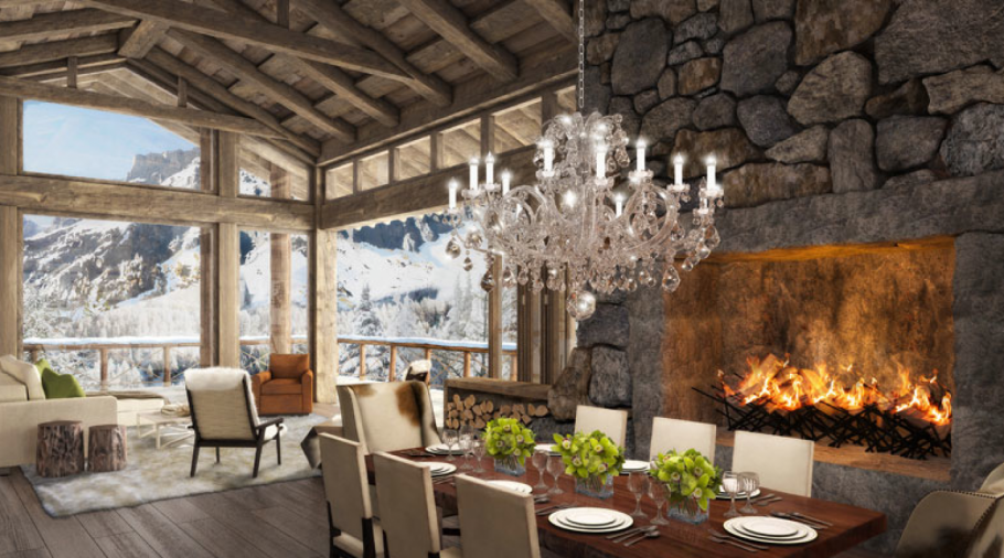 Зимний сад в стиле Шале