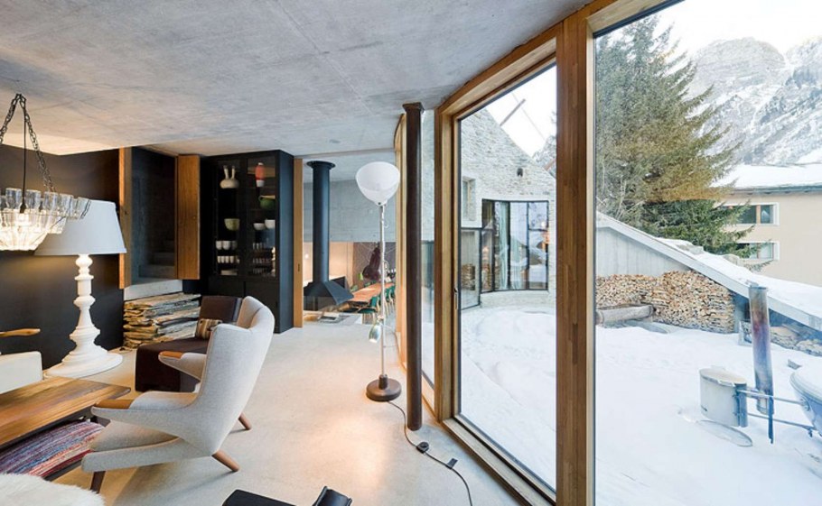 Вилла Vals в горах Швейцарии