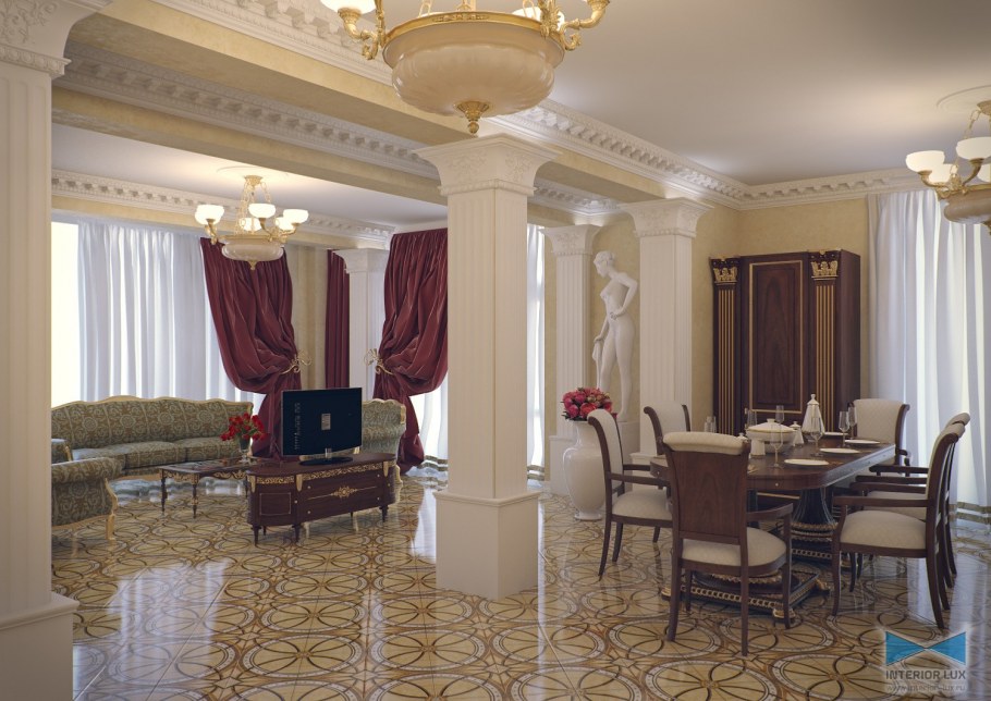 Гостиная сталинский Ампир