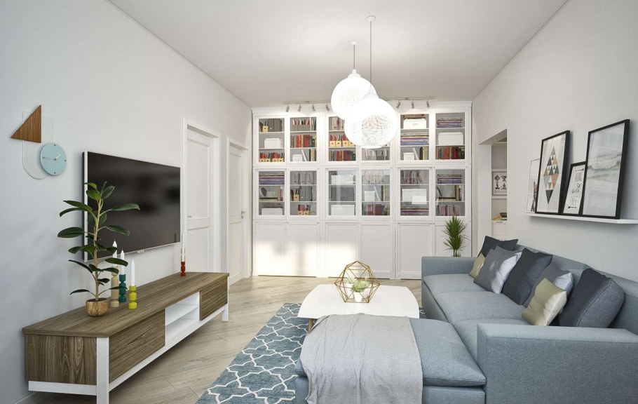 Гостиная в Сканди стиле 2020