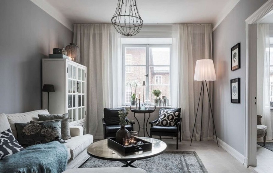 Сканди интерьер гостиной