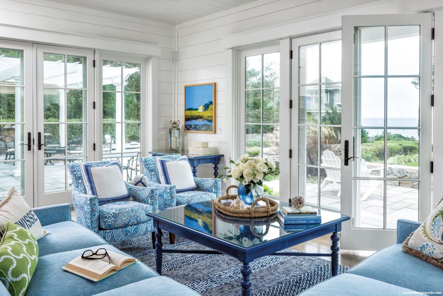 Кухня гостиная в стиле Кейп код