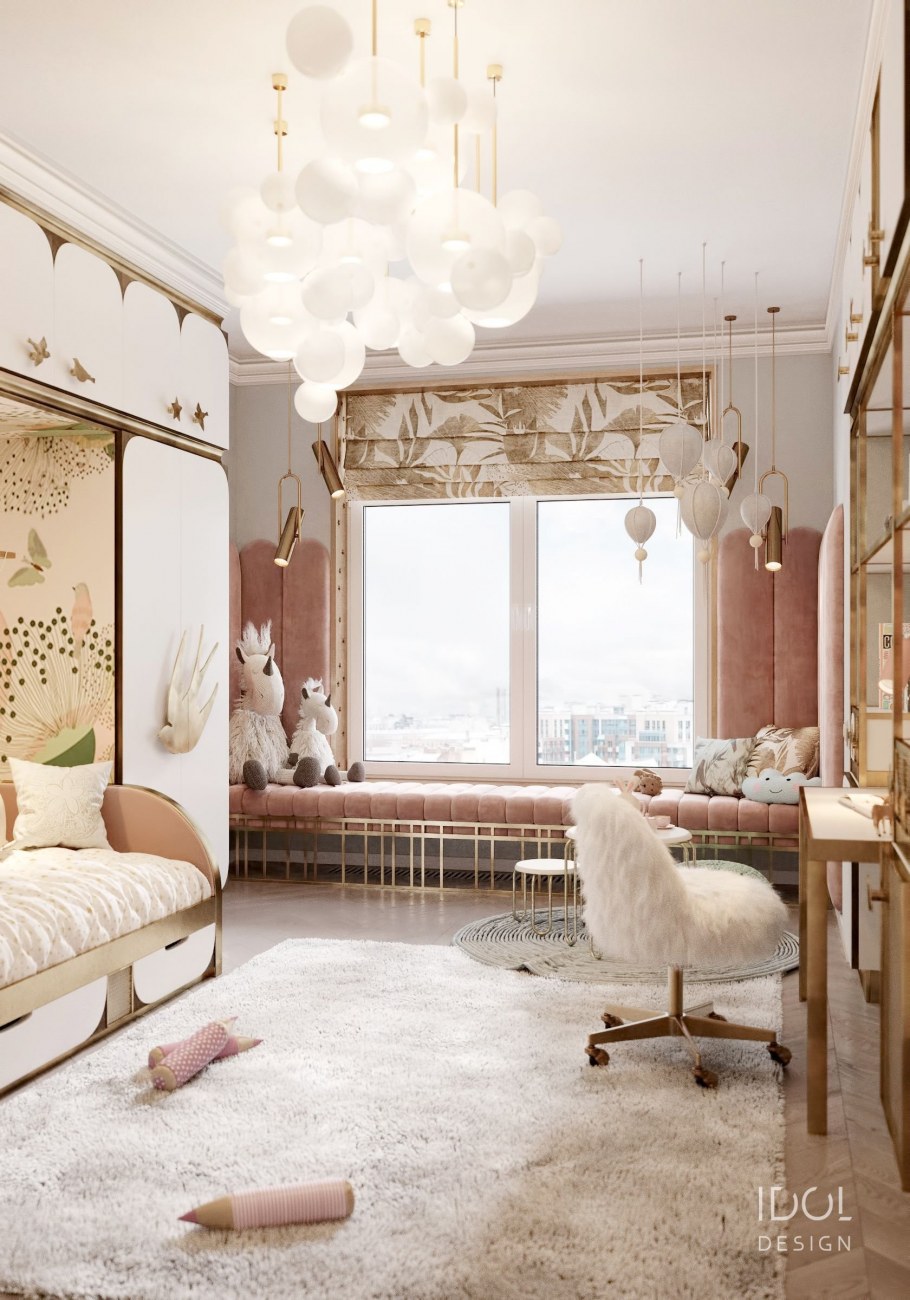 Стильная детская комната для девочки