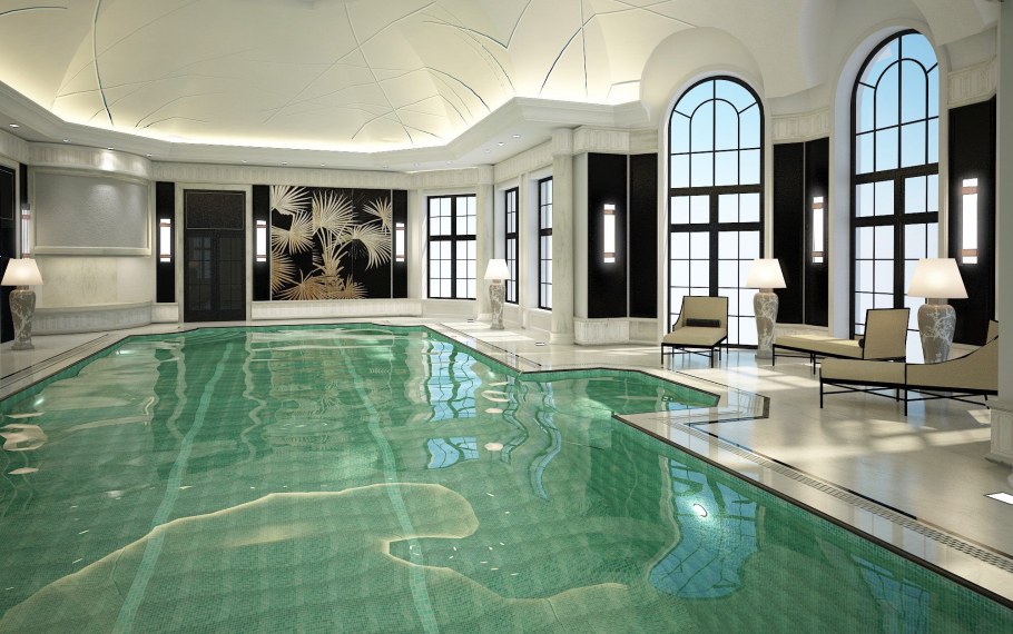 Интерьеры дворцовых бассейнов
