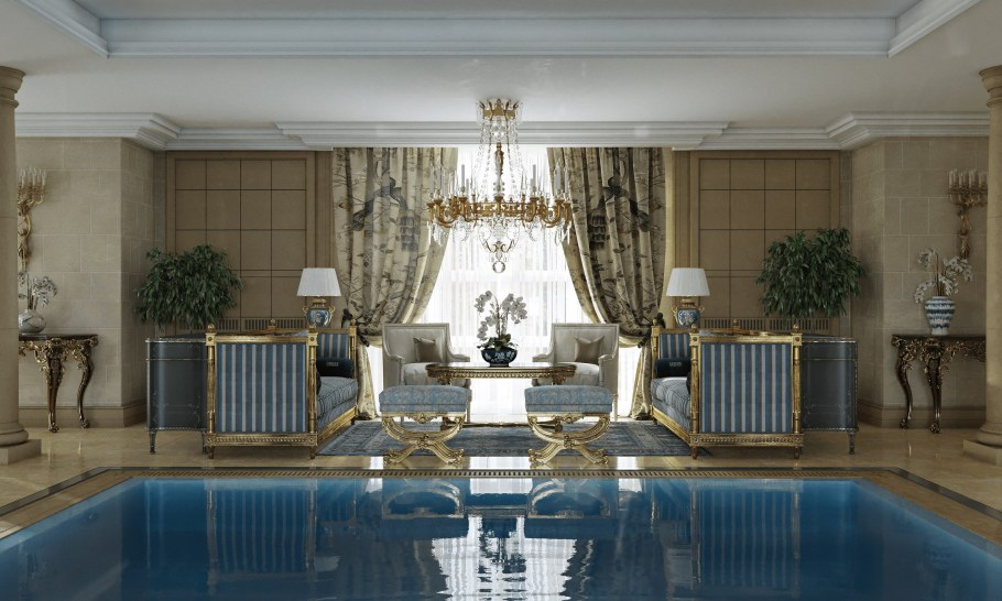 Бассейн в классическом стиле