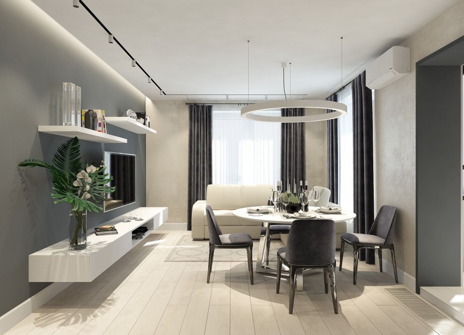 3д визуализация квартиры студии