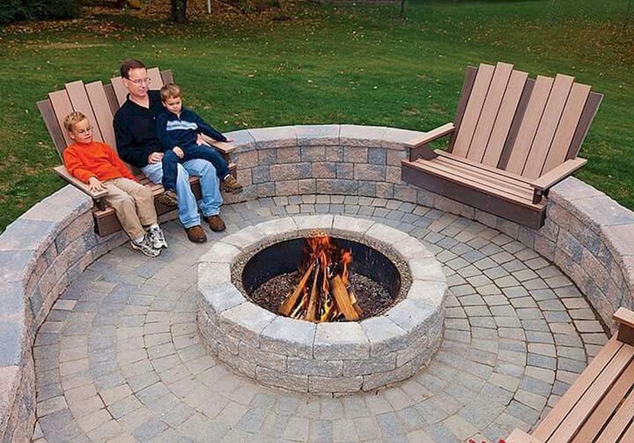 Очаг из кирпича