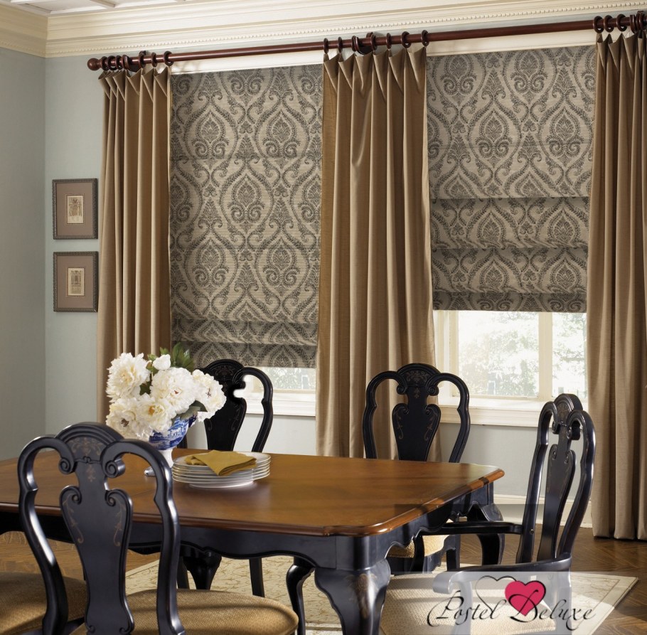 Шторы римские Эскар Дамаск
