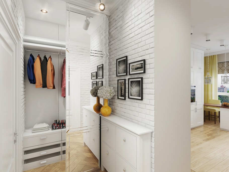 Скандинавский интерьер прихожей