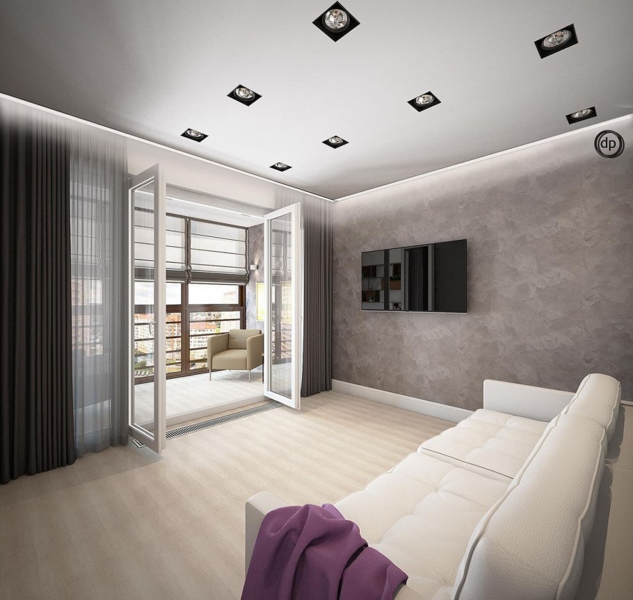 Модный интерьер однокомнатной квартиры