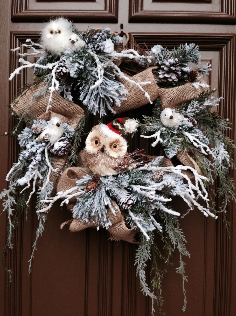 Зимняя композиция из бисера