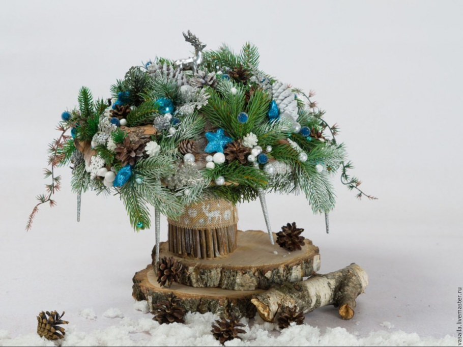 Новогодние композиции из натуральных материалов