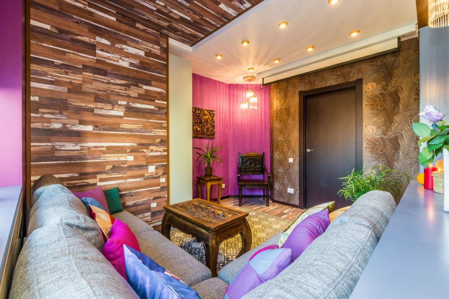 Шёлковая штукатурка в интерьере