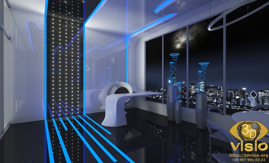 Кухня corian tron 3d модель