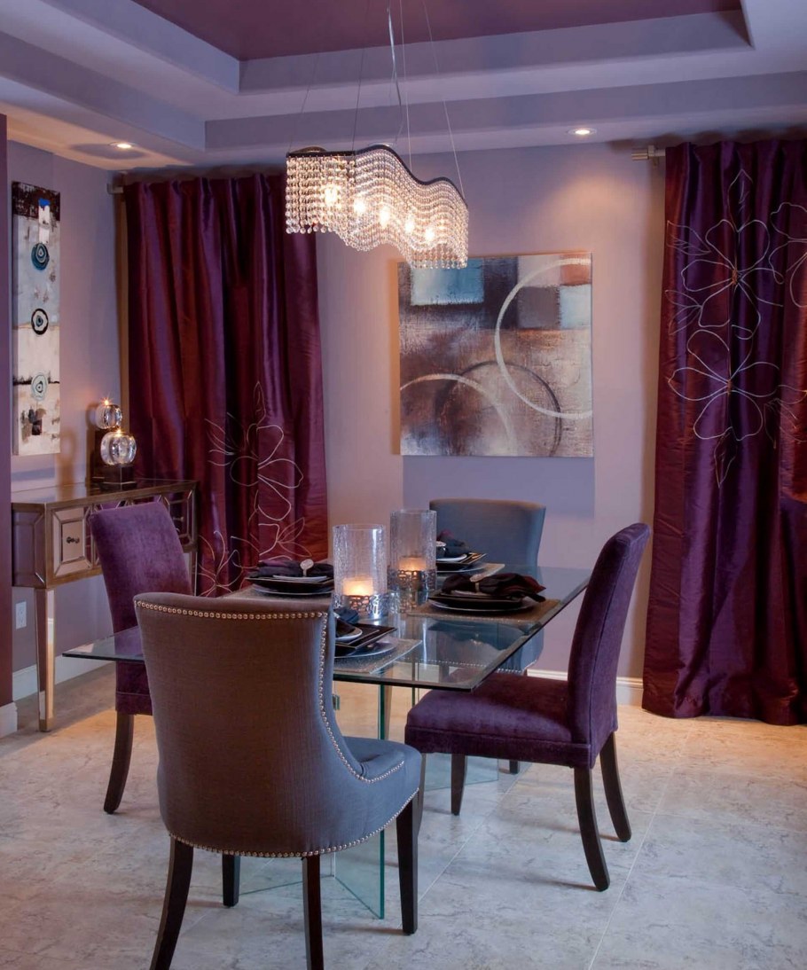 Баклажановый цвет в интерьере