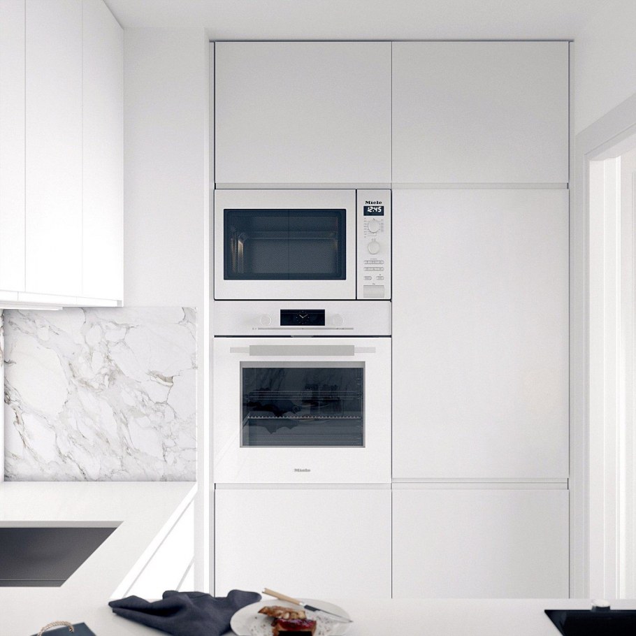 Встроенные микроволновки в интерьере