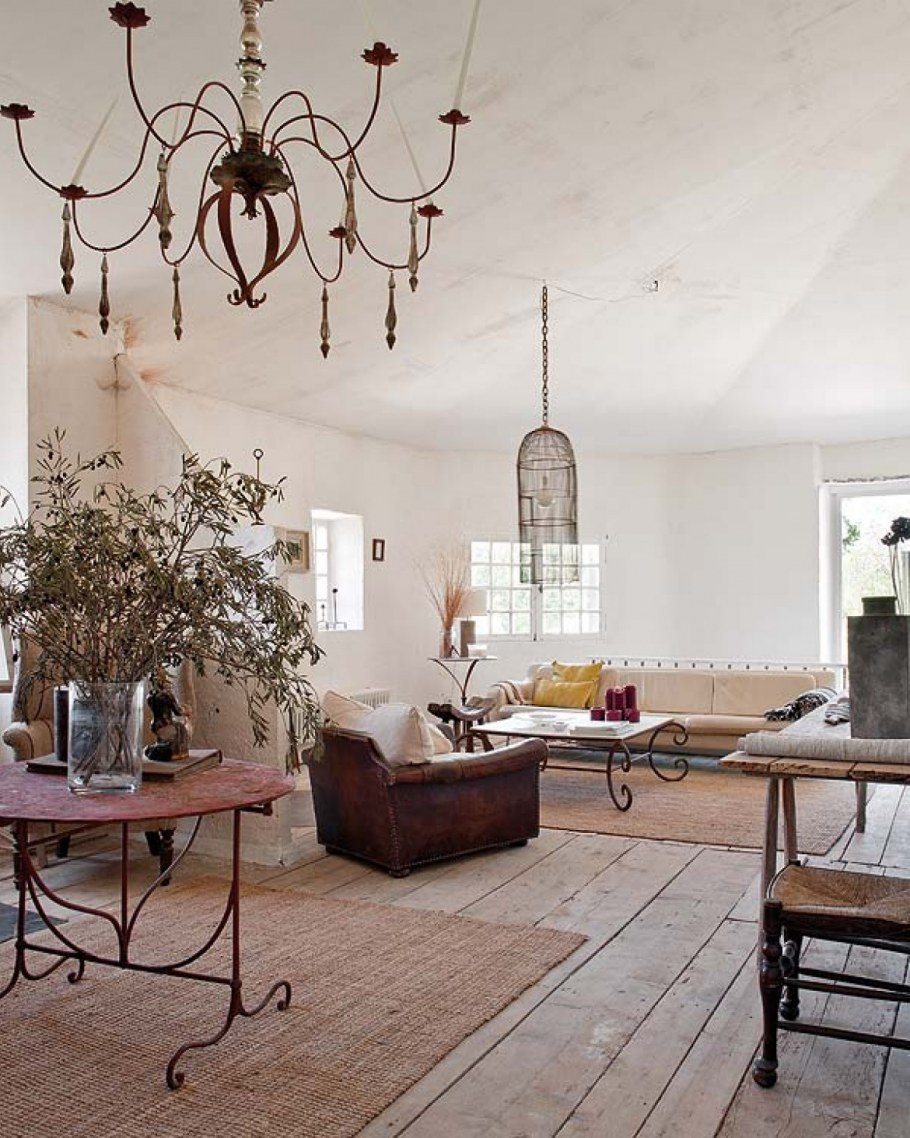 Стена в стиле шебби Шик Прованс