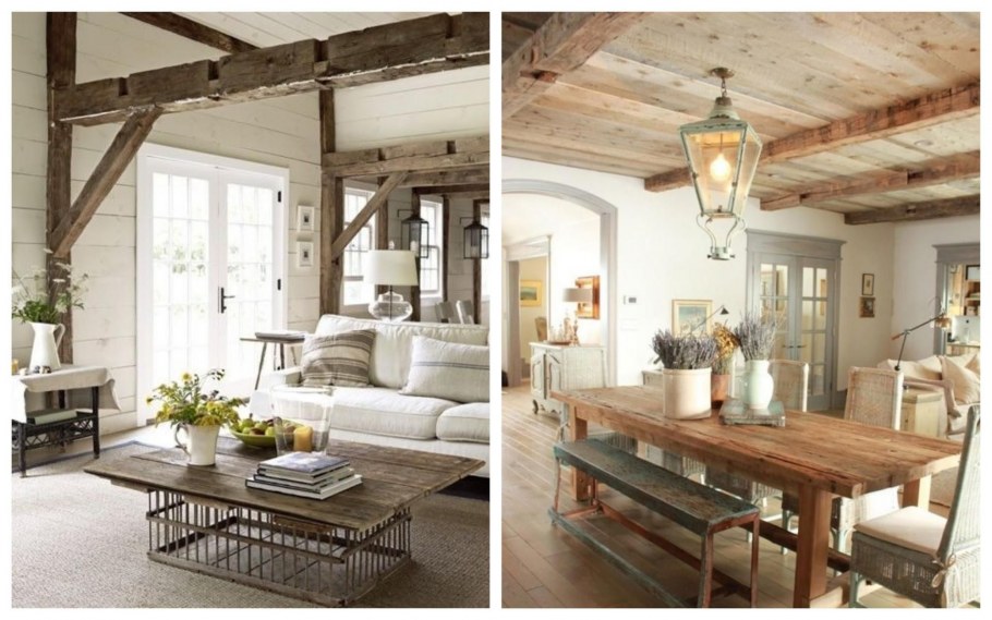 Интерьеры в стиле Прованс в теплых оттенках